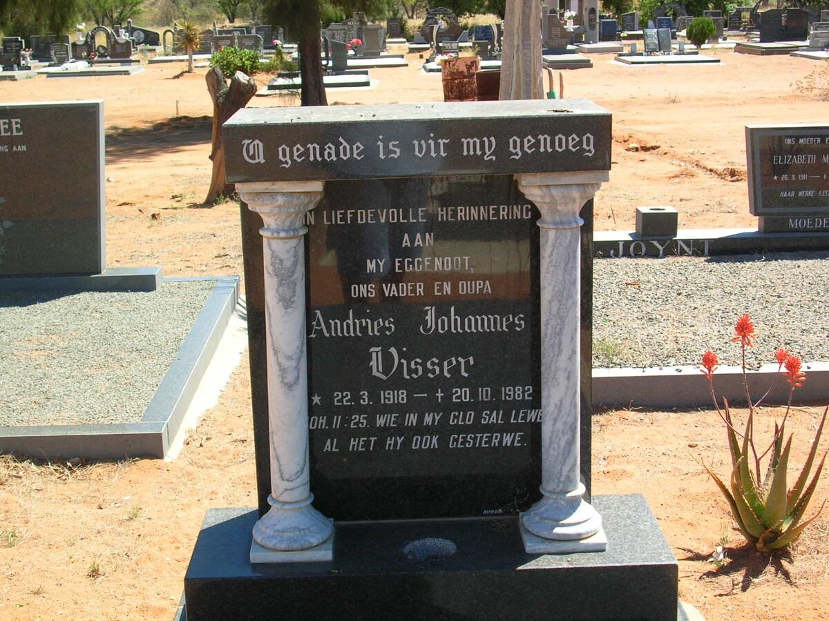 VISSER Andries Johannes 1918-1982