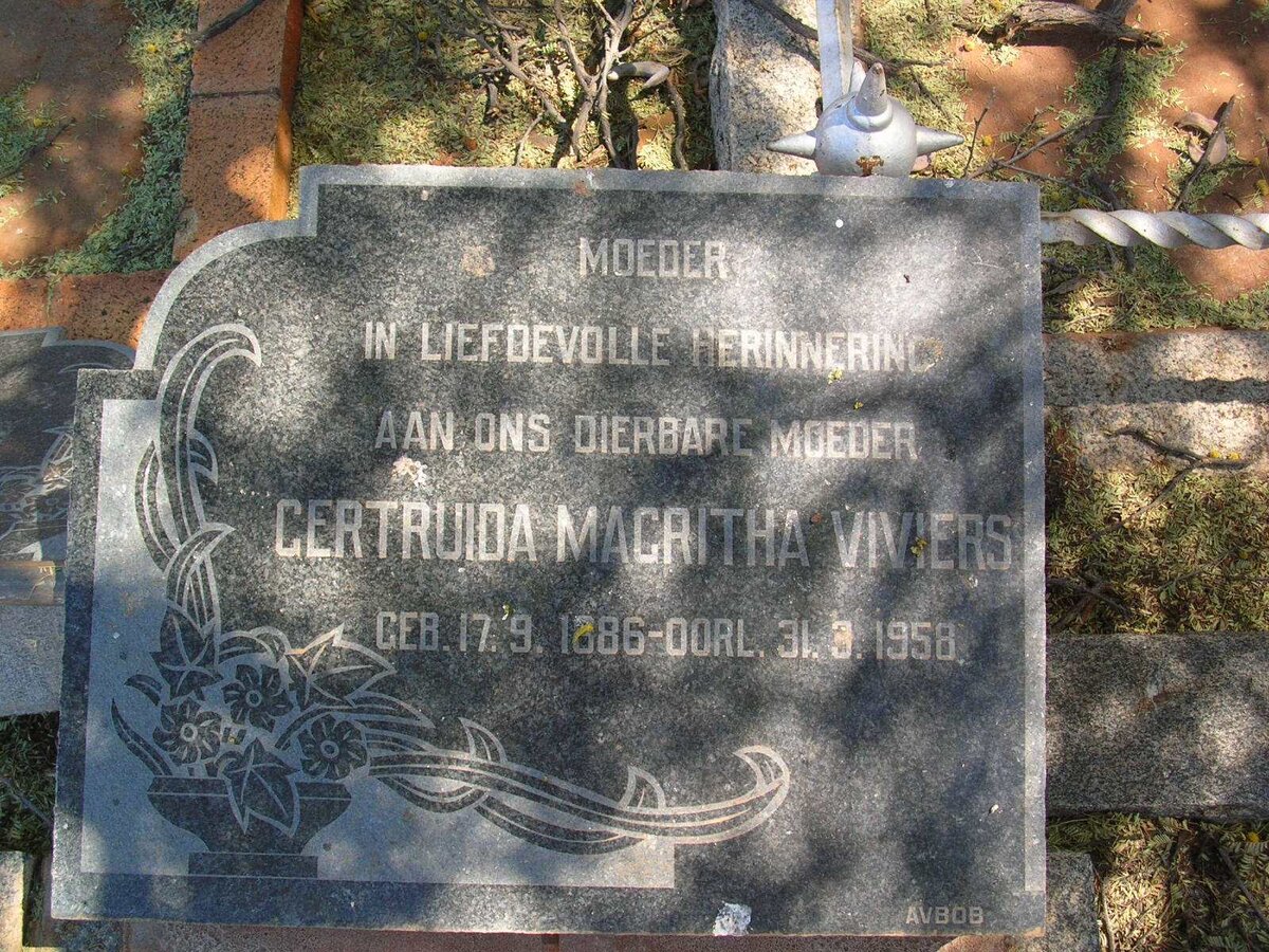 VIVIERS Gertruida Magritha 1886-1958