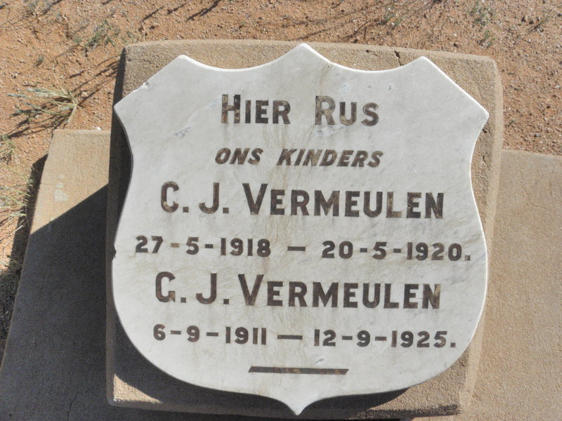 VERMEULEN G.J. 1911-1925 :: C.J. 1918-1920