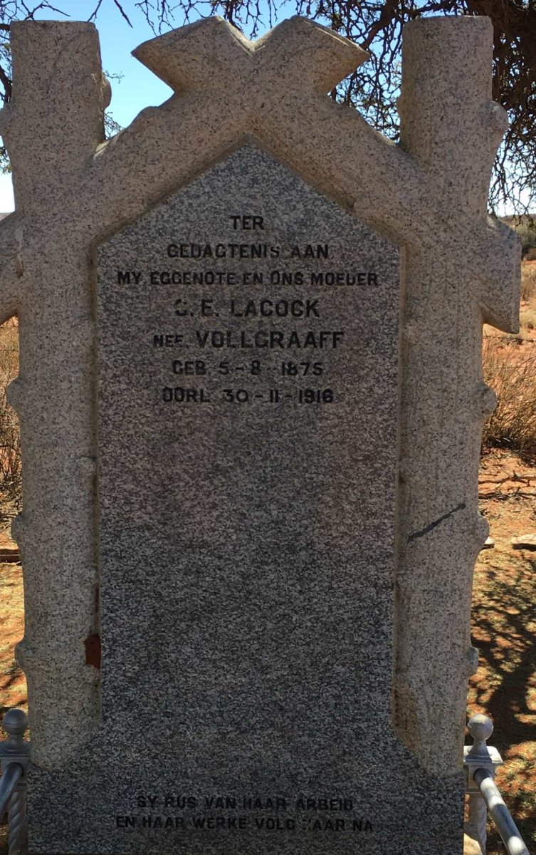 LACOCK C.E. nee VOLLGRAAFF 1875-1916
