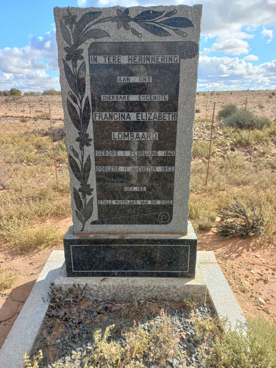 LOMBAARD Francina Elizabeth 1861-1953