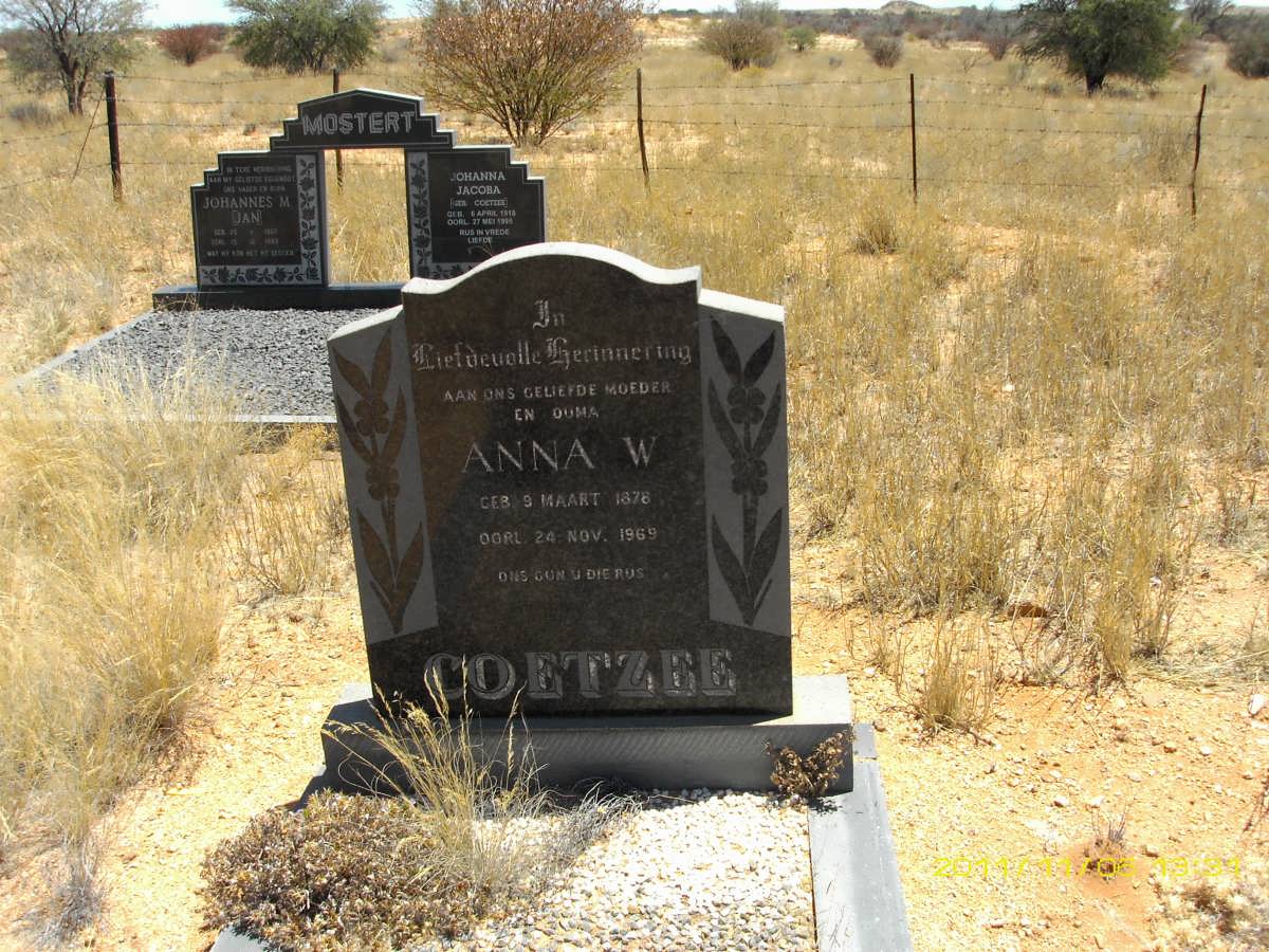 COETZEE Anna W. 1878-1969