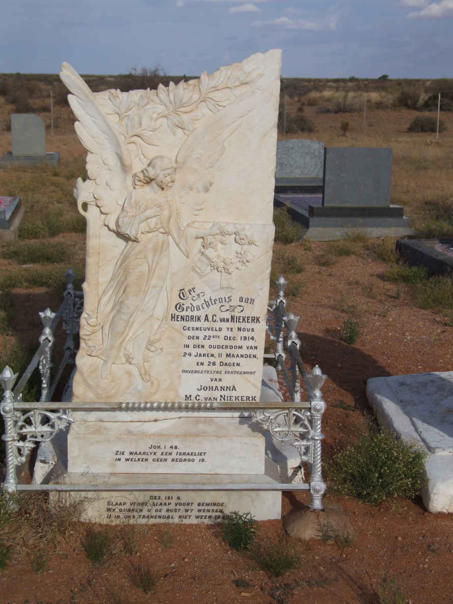 NIEKERK Hendrik A.C., van -1914