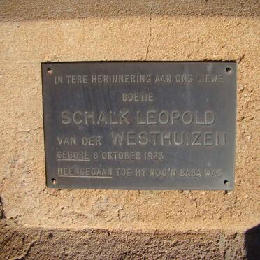 WESTHUIZEN Schalk Leopold, van der 1923-?
