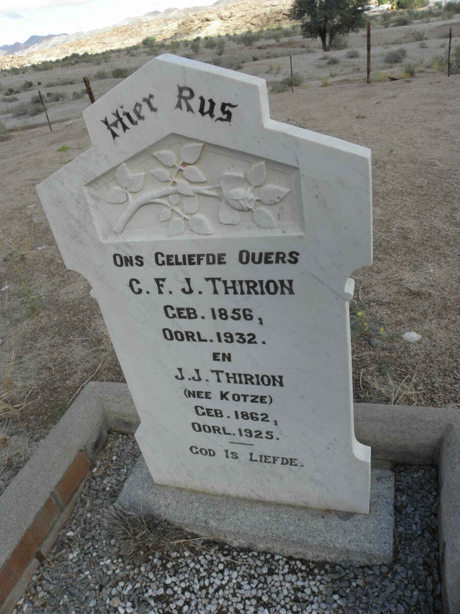 THIRION C.F.J. 1856-1932 &amp; J.J. KOTZE 1862-1925