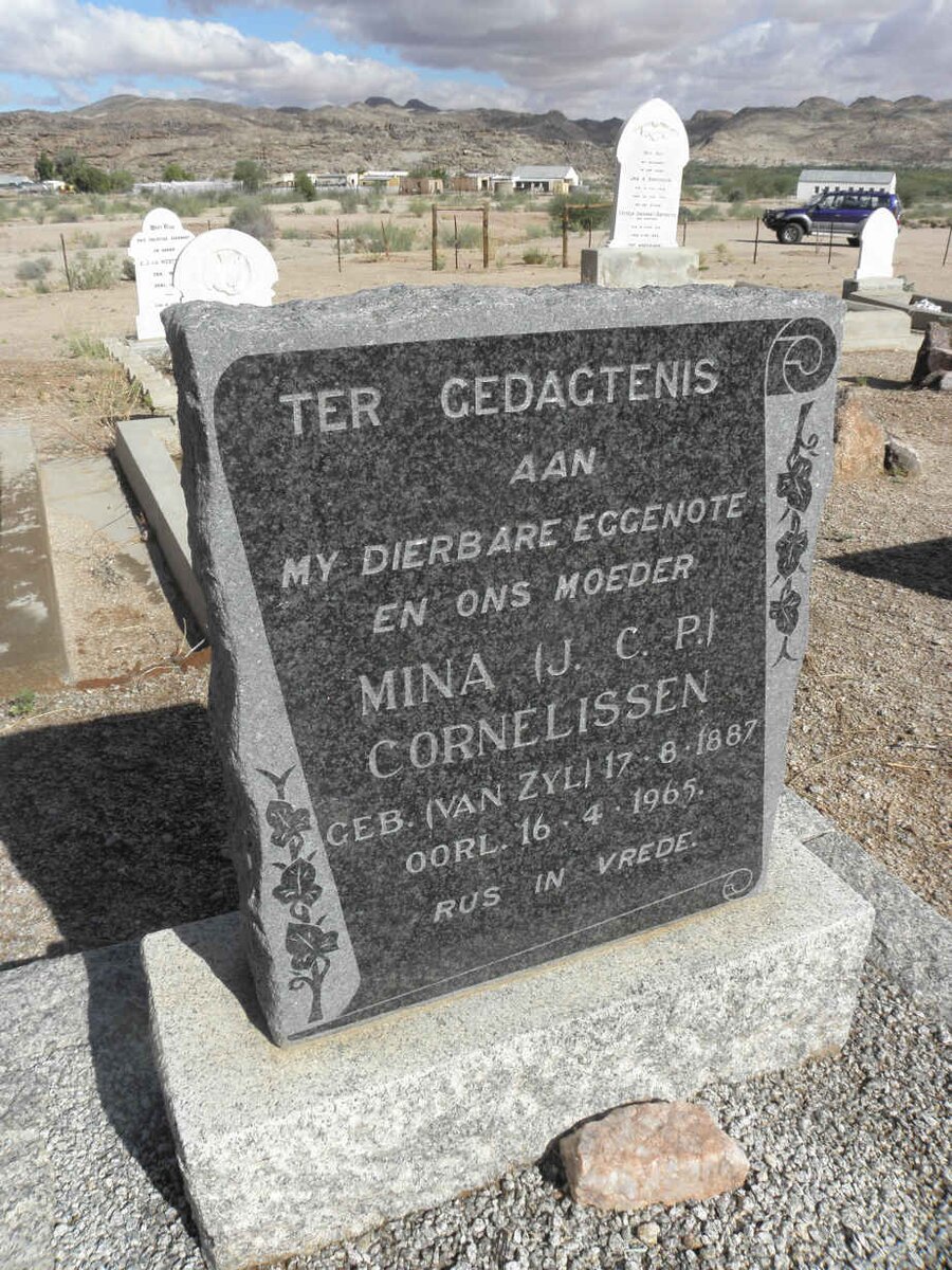 CORNELISSEN J.C.P. nee VAN ZYL 1887-1965