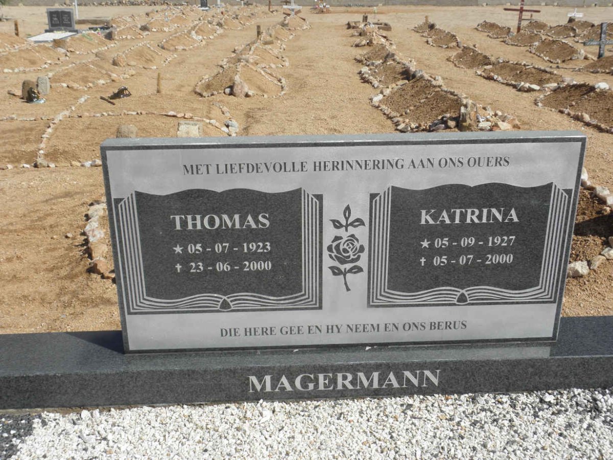 MAGERMANN Thomas 1923-2000 &amp; Katrina 1927-2000