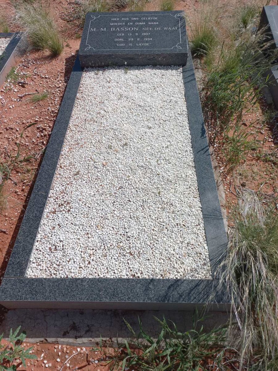 BASSON M.M. nee DE WAAL 1907-1994