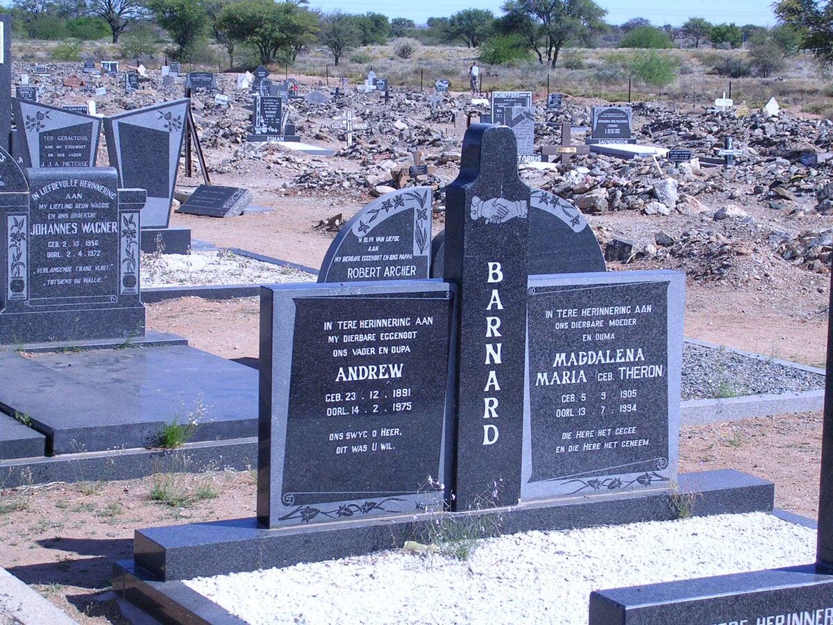 BARNARD Andrew 1891-1975 &amp; Magdalena Maria THERON 1905-1994