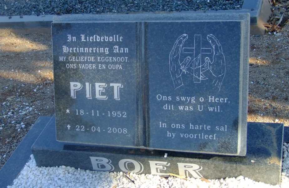 BOER Piet 1952-2008