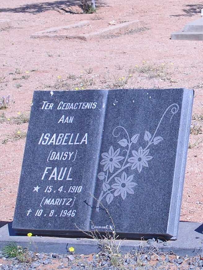 FAUL Isabella geb. MARITZ 1910-1946