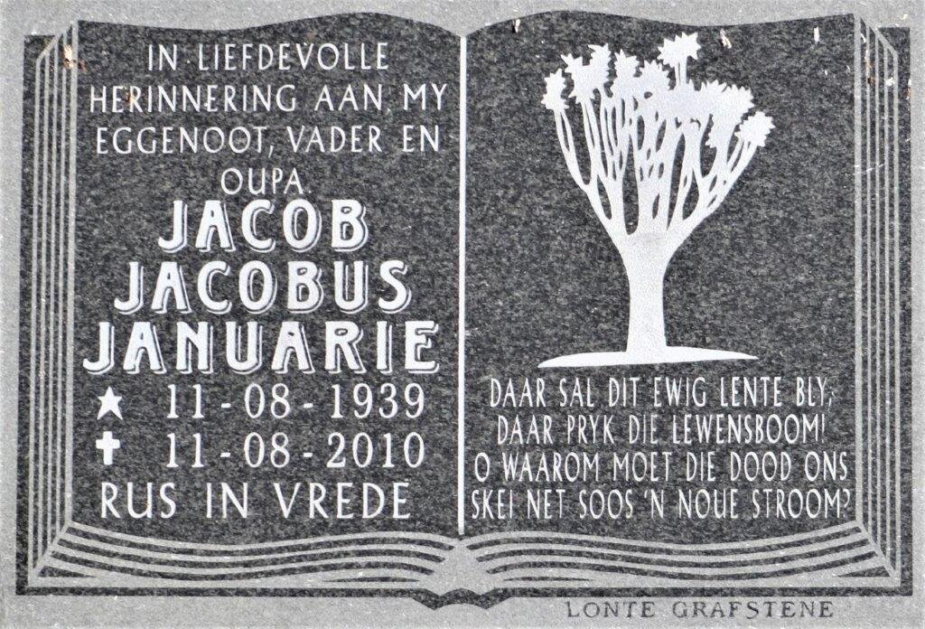JANUARIE Jacob Jacobus 1939-2010