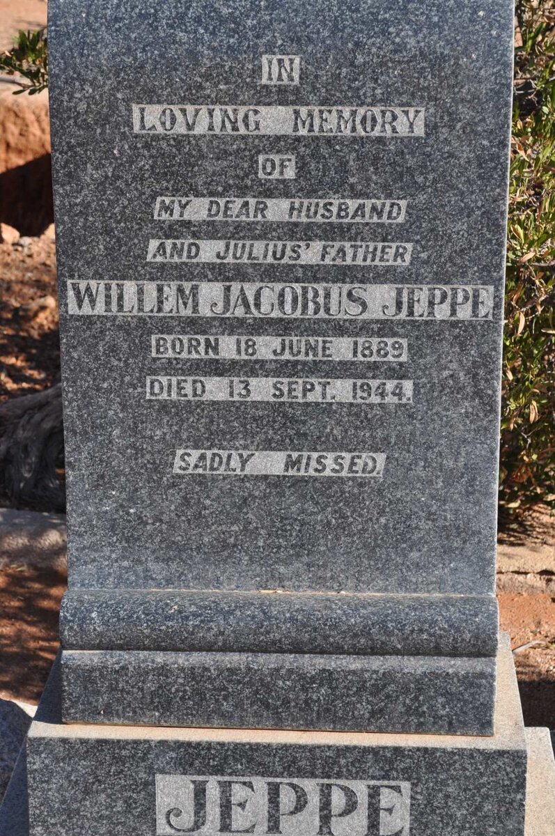 JEPPE Willem Jacobus 1889-1944