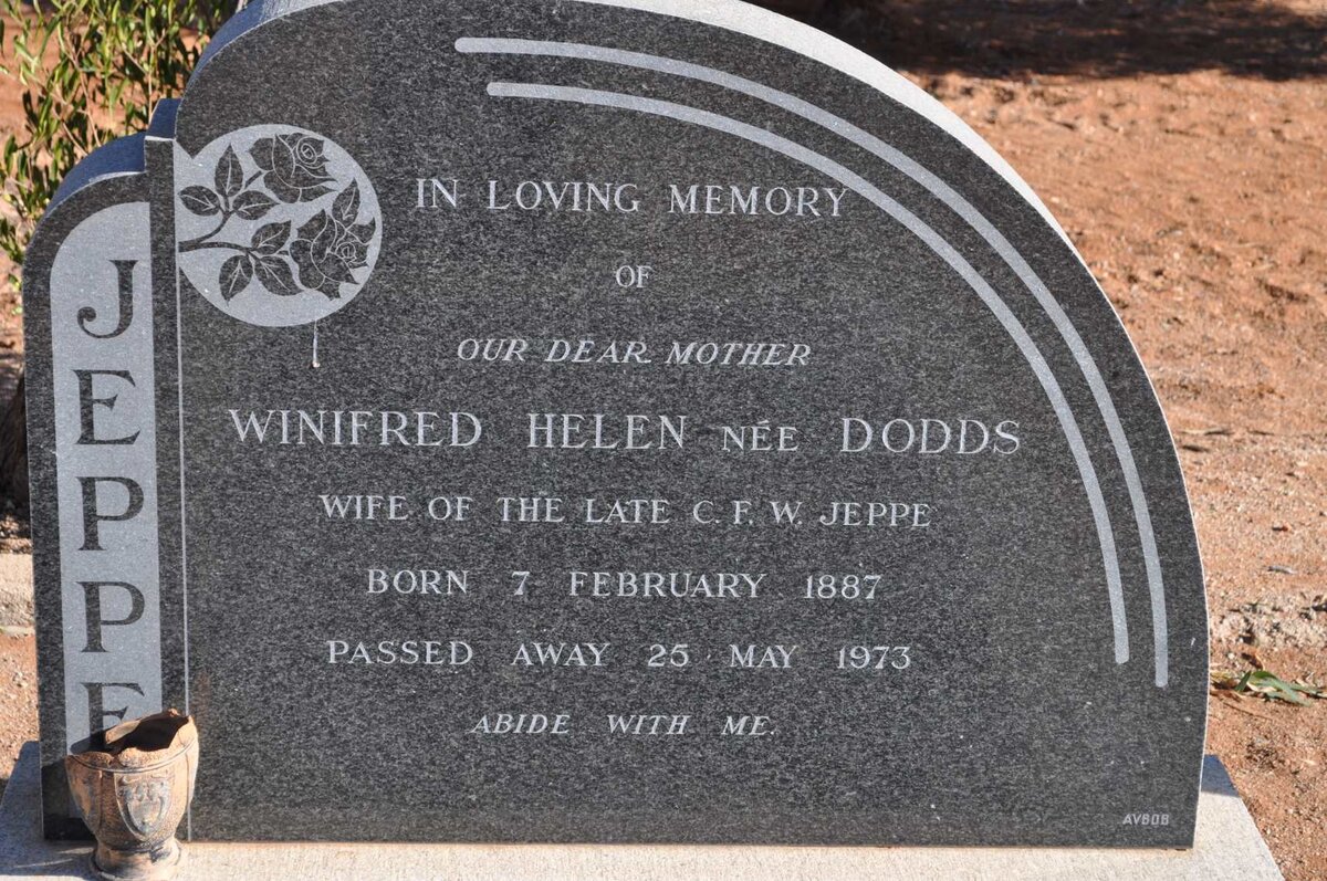 JEPPE Winifred Helen nee DODDS 1887-1973