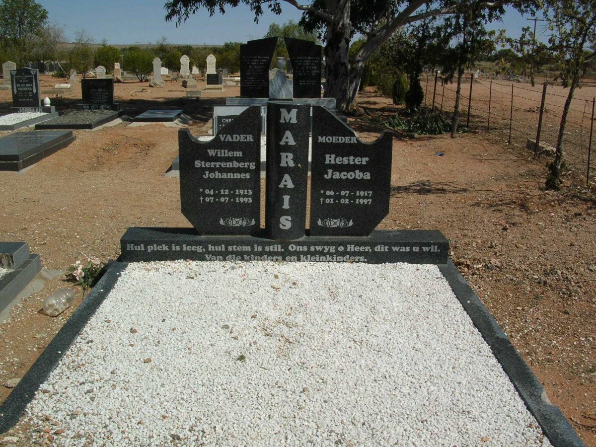 MARAIS Willem Sterrenberg Johannes 1913-1993 &amp; Hester Jacoba 1917-1997