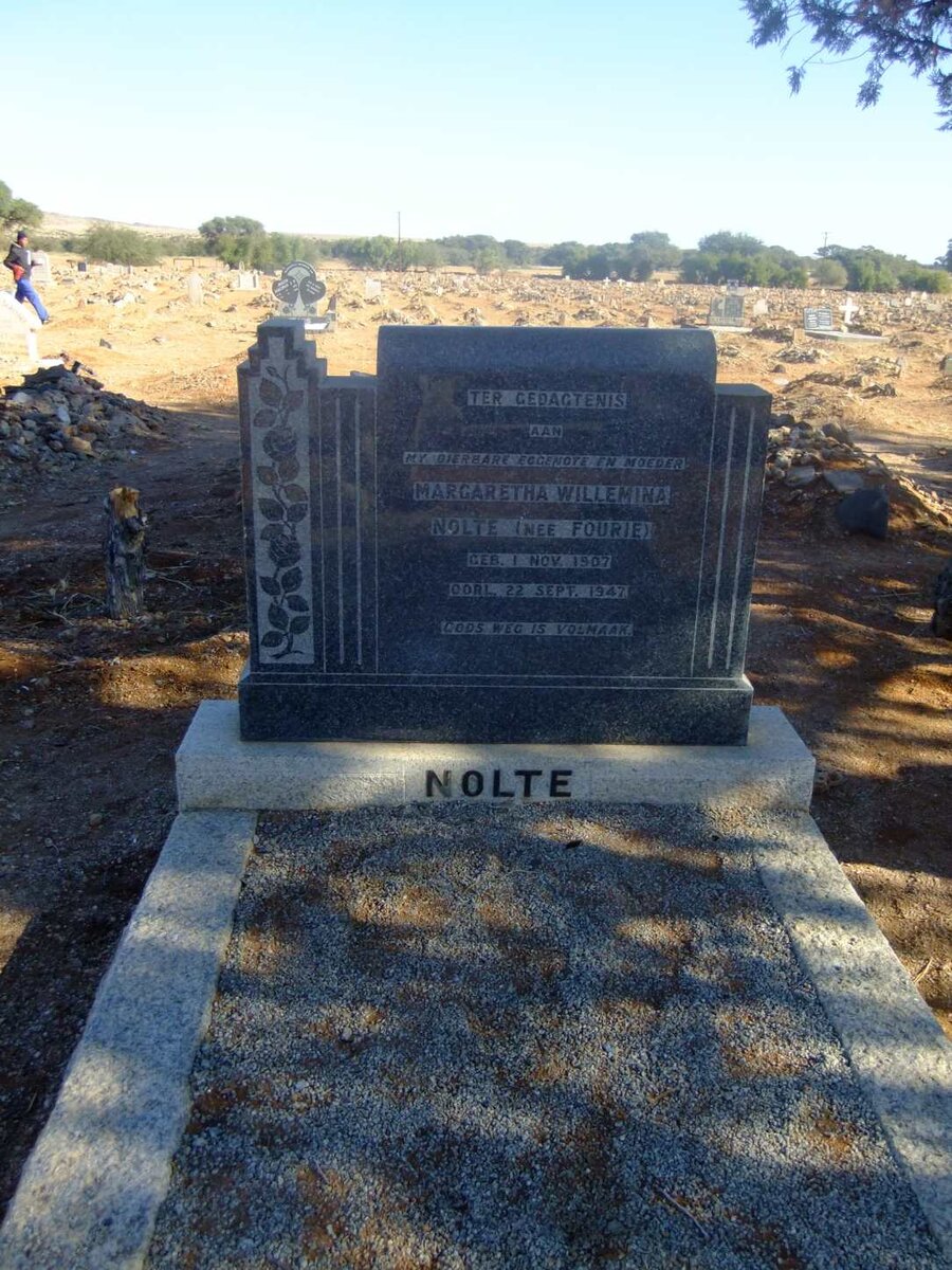 NOLTE Margaretha Willemina nee FOURIE 1907-1947