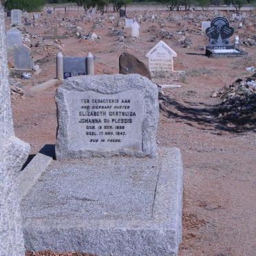 PLESSIS Elizabeth Gertruida Johanna, du 1865-1947