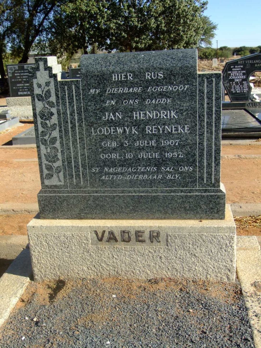 REYNEKE Jan Hendrik Lodewyk 1907-1957