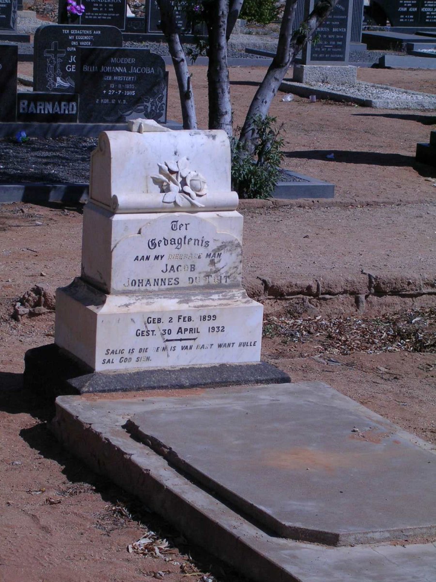 TOIT Jacob Johannes, du 1899-1932