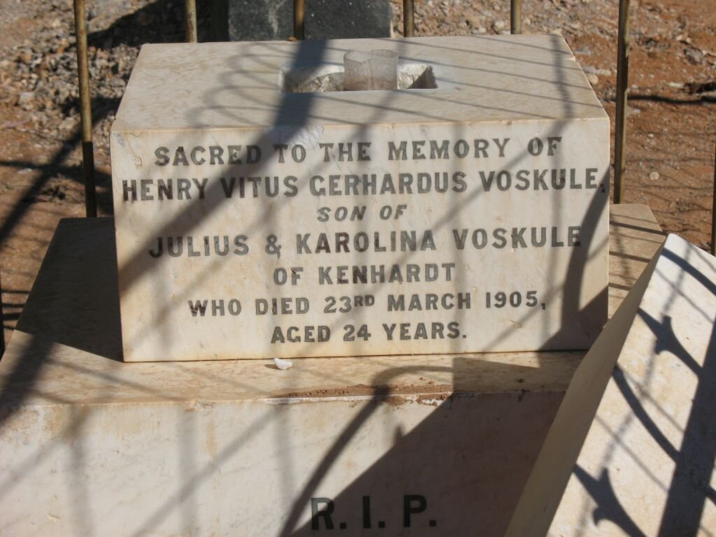 VOSKULE Henry Vitus Gerhardus -1905