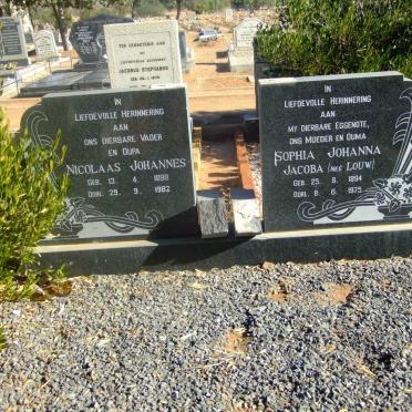 ? Nicolaas Johannes 1898-1982 &amp; Sophia Johanna Jacoba LOUW 1894-1975
