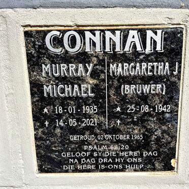 CONNAN Murray Michael 1935-2021 & Margaretha J. BRUWER 1942-
