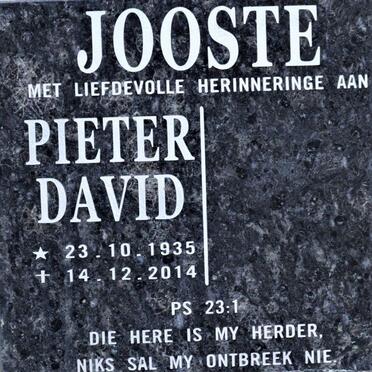 JOOSTE Pieter David 1935-2014