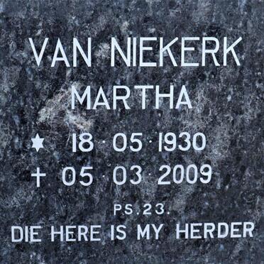 NIEKERK Martha, van 1930-2009