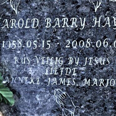 HAYES Harold Barry 1958-2008