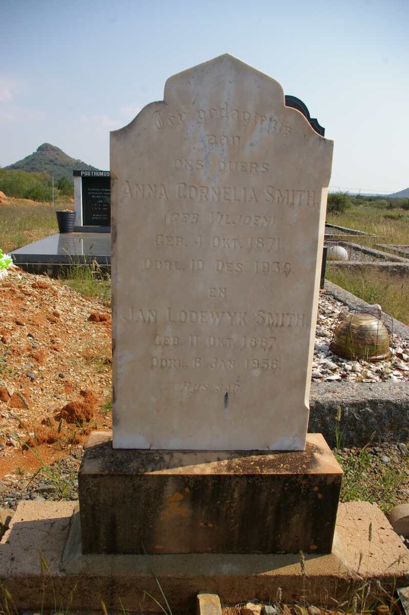 SMITH Jan Lodewyk 1867-1956 &amp; Anna Cornelia VILJOEN 1871-1939