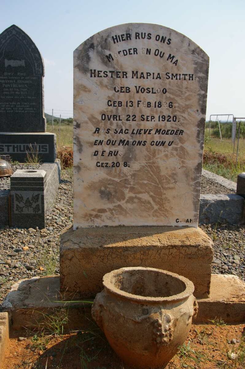 SMITH Hester Maria nee VOSLOO 1836-1920