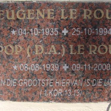 ROUX Eugene, le 1935-1994 &amp; D.A. 1939-2000