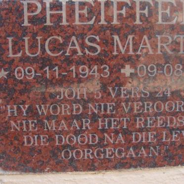 PHEIFFER Lucas Martin 1943-2005
