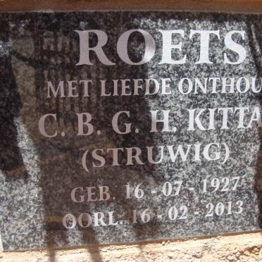 ROETS C.B.G.H. nee STRUWIG 1927-2013