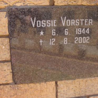 VORSTER Vossie 1944-2002