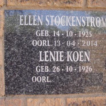 STOCKENSTROM Ellen 1925-2014 :: KOEN Lenie 1926-