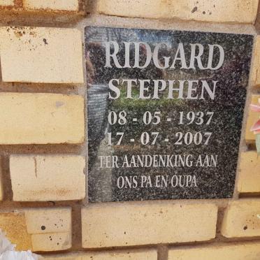 RIDGARD Stephen 1937-2007