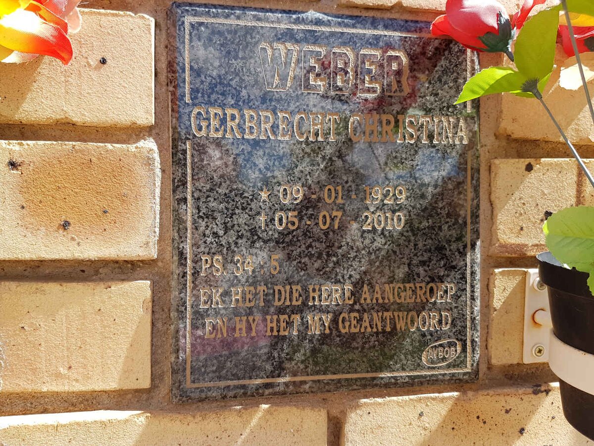 WEBER Gerbrecht Christina 1929-2010