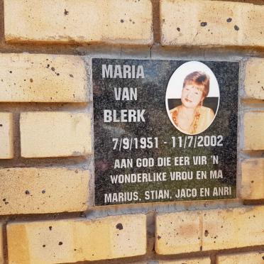 BLERK Maria, van 1951-2002