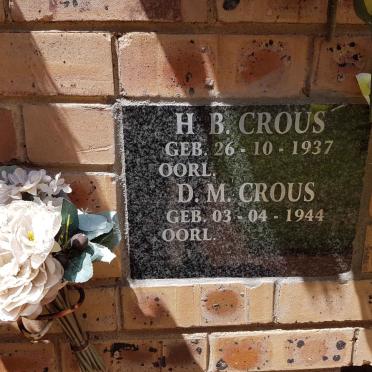 CROUS H.B. 1937- &amp; D.M. 1944-