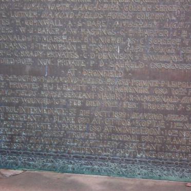 3. Plaque to honour those killed or wounded in Siege of Kimberley