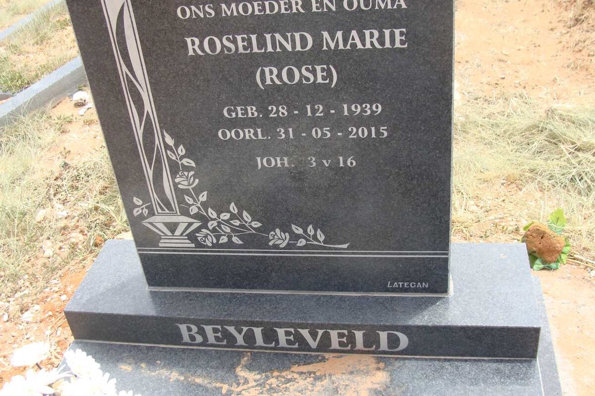 BEYLEVELD Roselind Marie 1939-2015