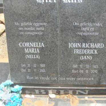 BEHN John Richard Frederick 1923-2010 &amp; Cornelia Maria 1926-2005
