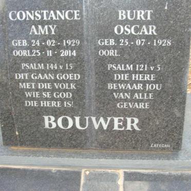 BOUWER Burt Oscar 1928- &amp; Constance Amy 1929-2014