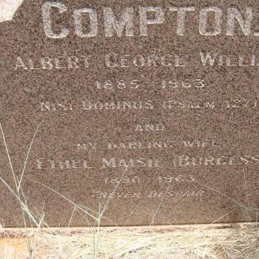 COMPTON Albert George William 1885-1963 &amp; Ethel Maisie BURGESS 1890-1963