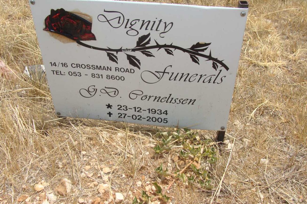 CORNELISSEN G.D. 1934-2005