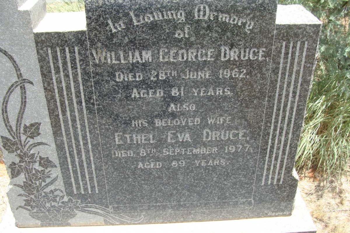 DRUCE William George -1962 &amp; Ethel Eva -1977