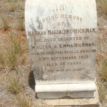 HICKMAN Hannah Magdalene -1912