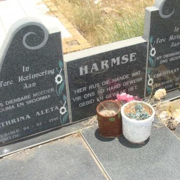 HARMSE Christiaan Louwrens 1941-2005 &amp; Cathrina Aleta 1949-