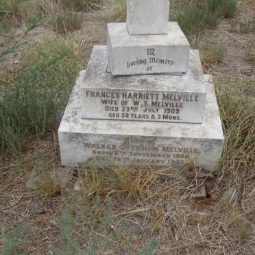 MELVILLE Walter Stephen 1848-1933 &amp; Frances Harriett -1909